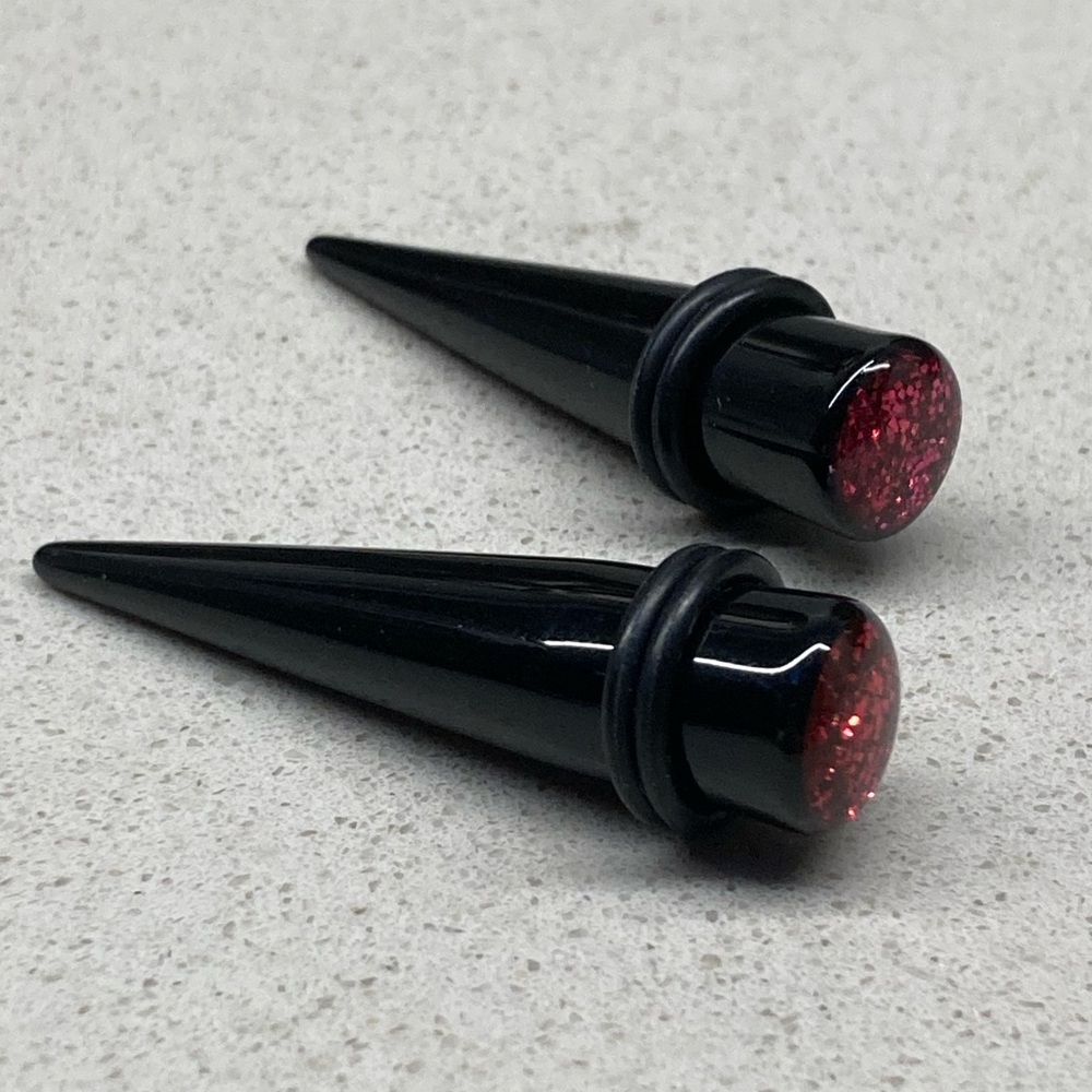 BODY VIBE👂🏼 1/2”g Sparkle Acrylic Tapers